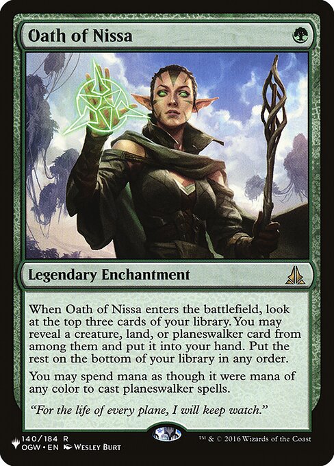 Oath of Nissa, The List OGW-140, rare