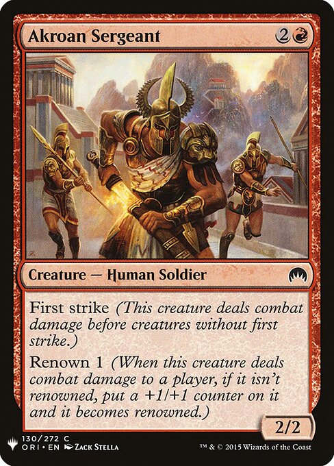 Akroan Sergeant, The List ORI-130, common