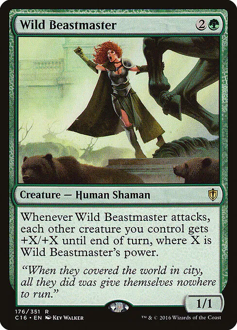 Wild Beastmaster, Commander 2016 176, rare
