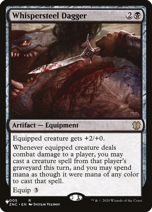 Whispersteel Dagger, The List ZNC-5, rare
