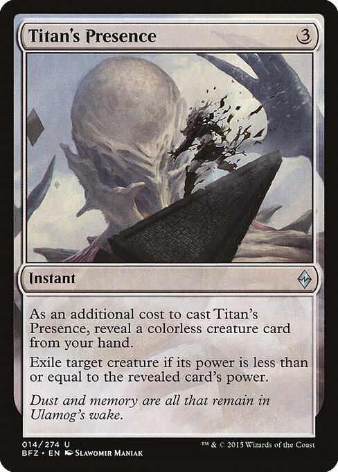 Titan's Presence, Battle for Zendikar 14, uncommon