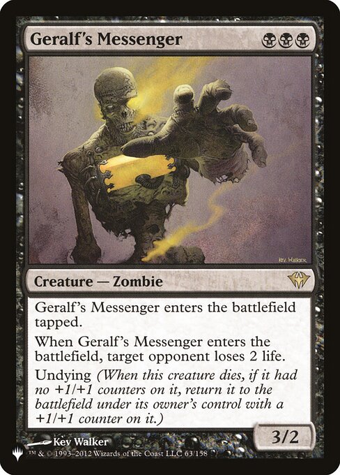 Geralf's Messenger, The List DKA-63, rare