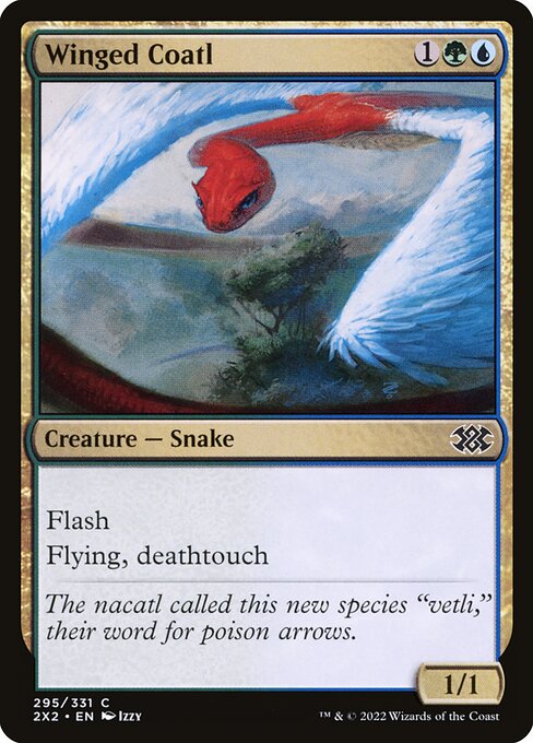 Winged Coatl, Double Masters 2022 295, common