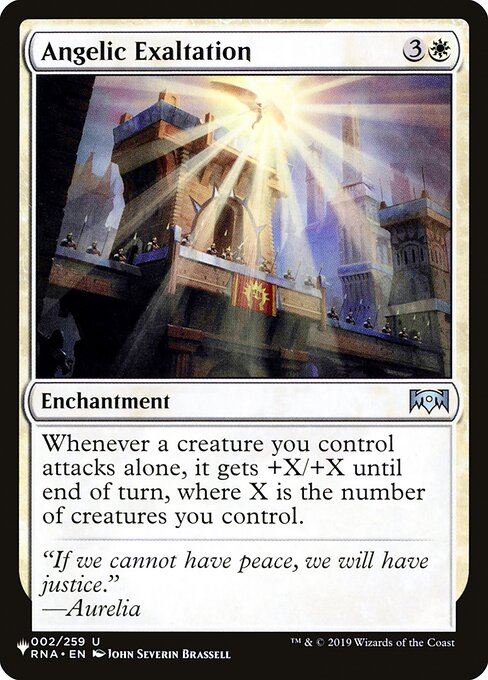 Angelic Exaltation, The List RNA-2, uncommon