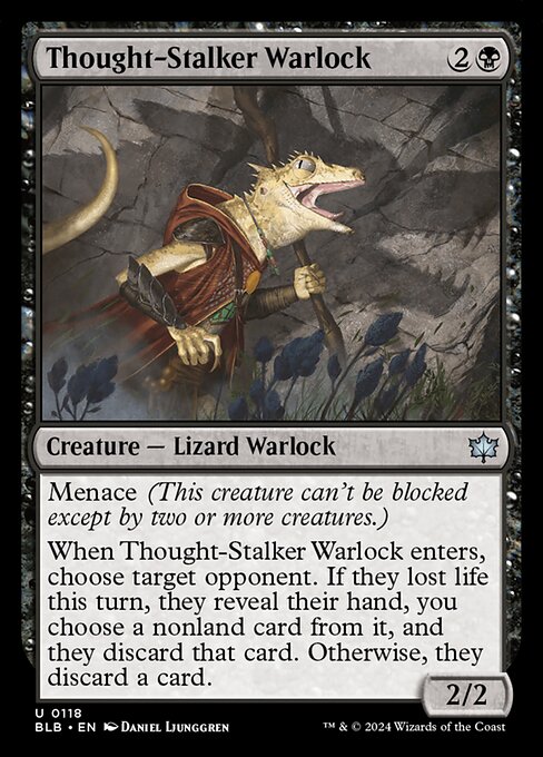 Thought-Stalker Warlock, Bloomburrow 118, uncommon