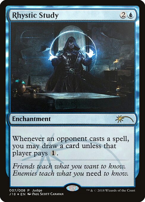 Rhystic Study, Judge Gift Cards 2018 7, rare