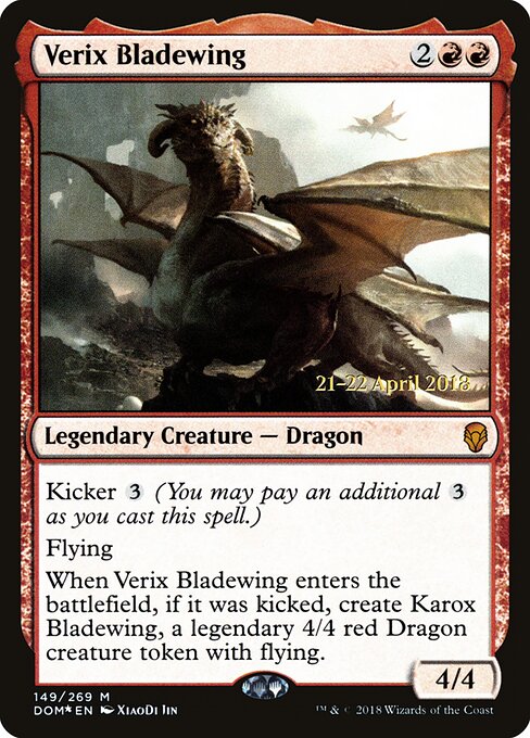 Verix Bladewing, Dominaria Promos 149s, mythic