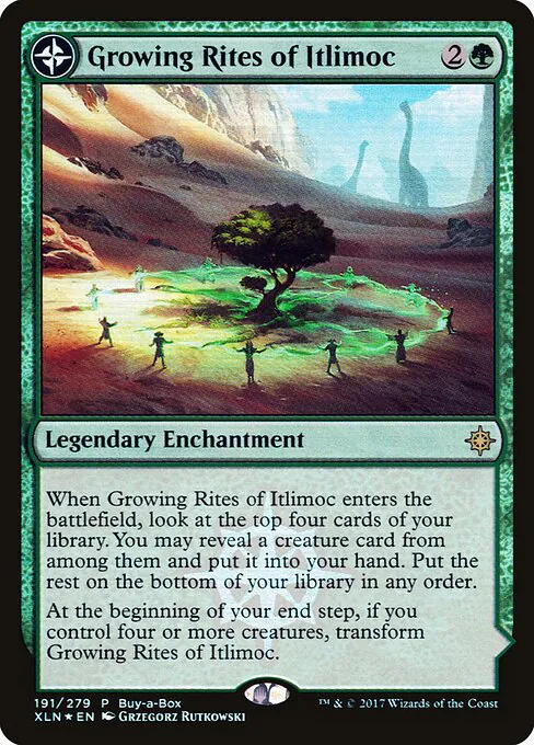 Growing Rites of Itlimoc // Itlimoc, Cradle of the Sun, XLN Treasure Chest 191, rare