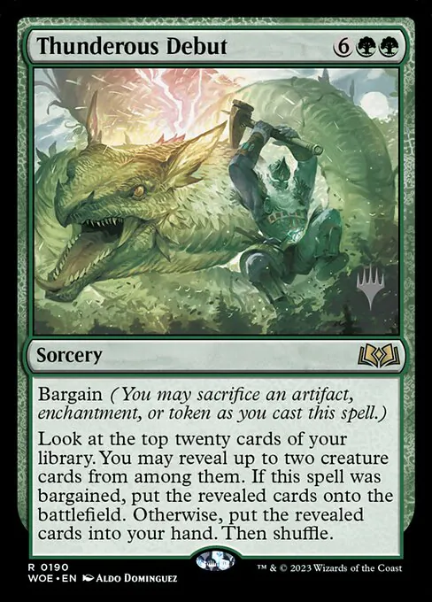 Thunderous Debut, Wilds of Eldraine Promos 190p, rare