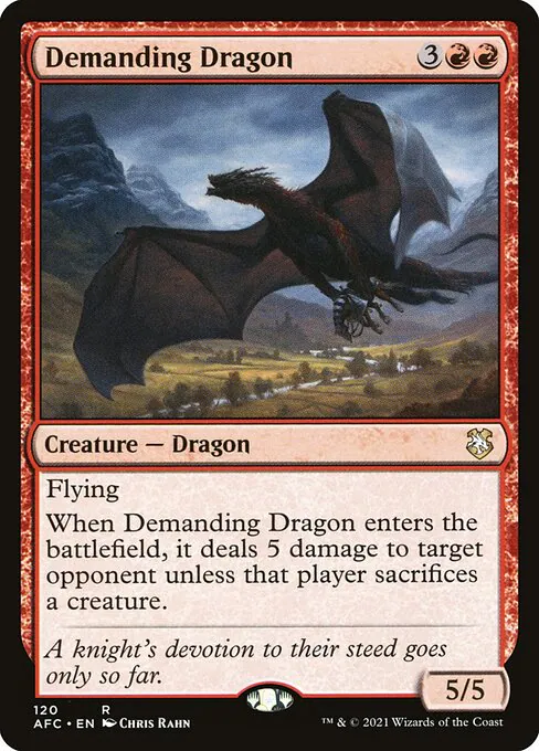 Demanding Dragon, Forgotten Realms Commander 120, rare