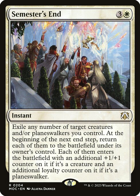 Semester's End, March of the Machine Commander 204, rare