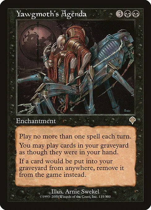 Yawgmoth's Agenda, Invasion 135, rare