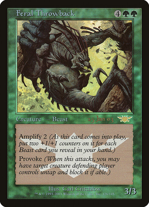 Feral Throwback, Legions Promos 126, rare