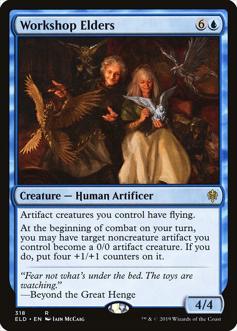 Workshop Elders, Throne of Eldraine 318, rare