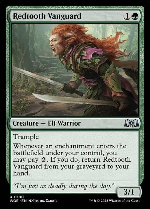Redtooth Vanguard, Wilds of Eldraine 180, uncommon