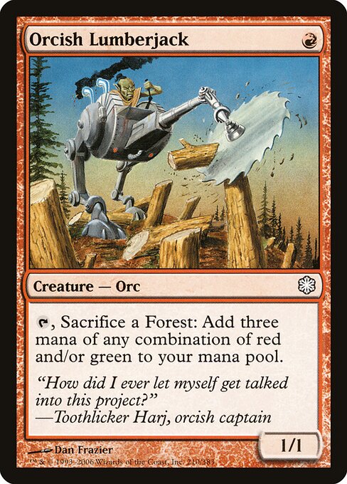 Orcish Lumberjack, Coldsnap Theme Decks 210, common