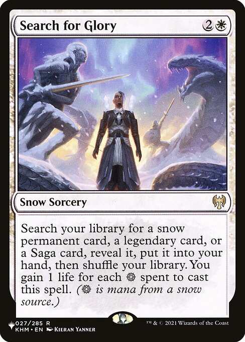 Search for Glory, The List KHM-27, rare