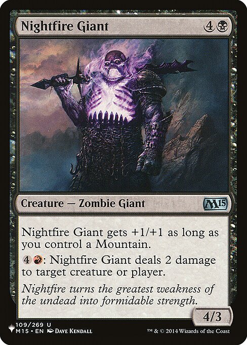 Nightfire Giant, The List M15-109, uncommon