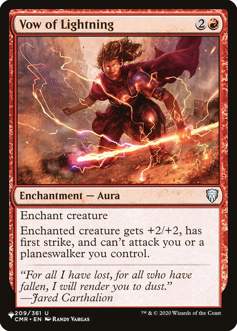 Vow of Lightning, The List CMR-209, uncommon