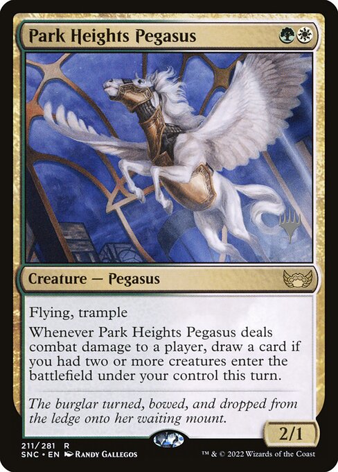 Park Heights Pegasus, Streets of New Capenna Promos 211p, rare