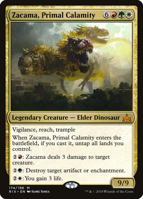 Zacama, Primal Calamity, Rivals of Ixalan 174, mythic