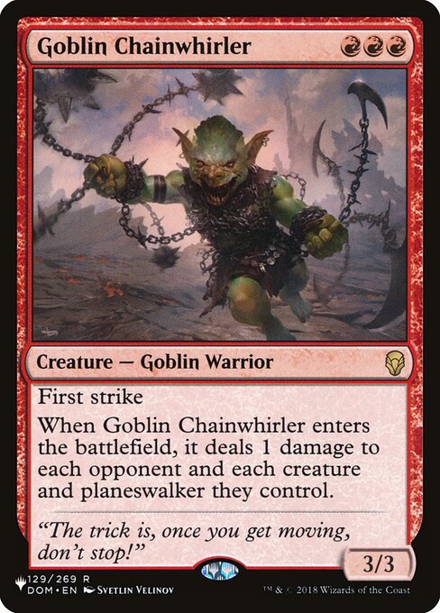 Goblin Chainwhirler, The List DOM-129, rare