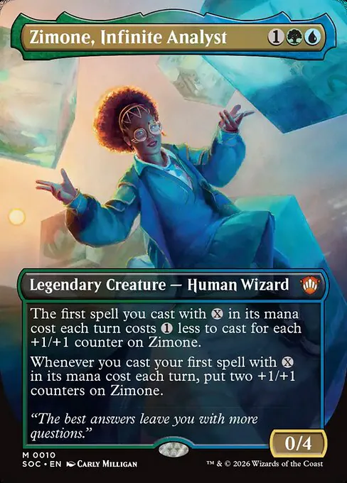 Zimone, Infinite Analyst, Secrets of Strixhaven Commander 10, mythic