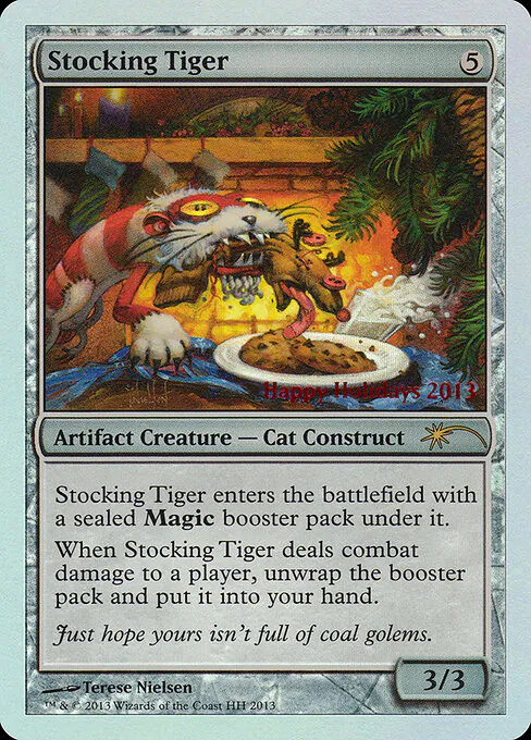 Stocking Tiger, Happy Holidays 13, rare