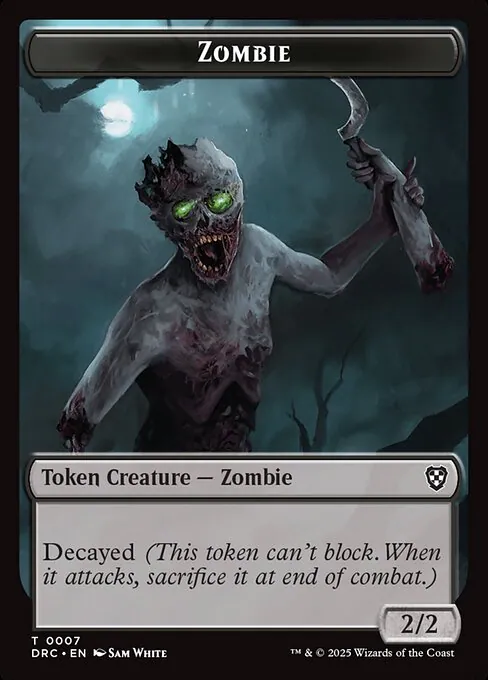 Zombie, Aetherdrift Commander Tokens 7, common