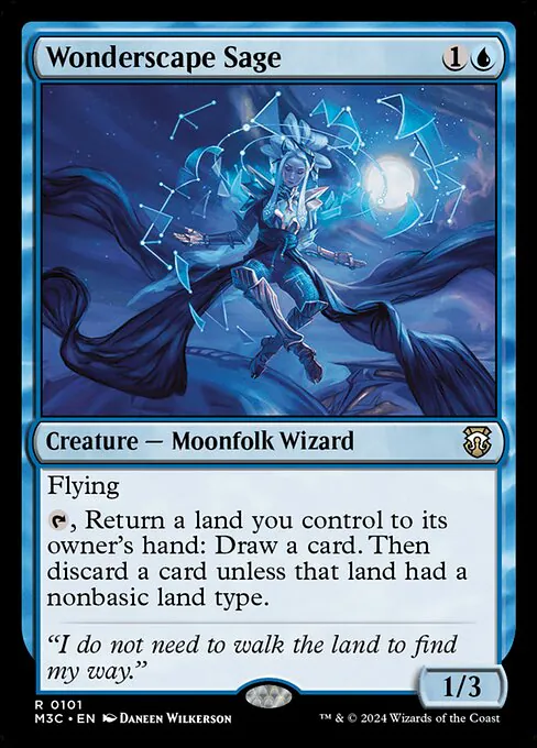 Wonderscape Sage, Modern Horizons 3 Commander 101, rare