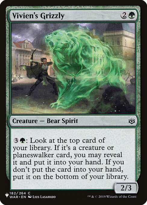 Vivien's Grizzly, The List WAR-182, common