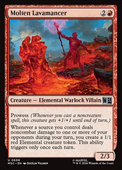 Molten Lavamancer, Marvel Super Heroes Commander, uncommon