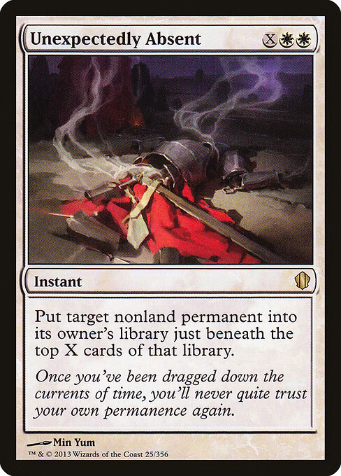 Unexpectedly Absent, Commander 2013 25, rare