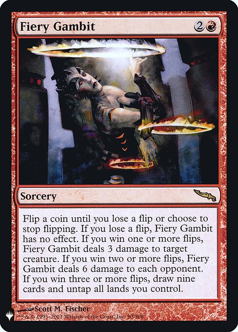 Fiery Gambit, The List MRD-90, rare
