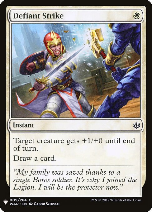 Defiant Strike, The List WAR-9, common