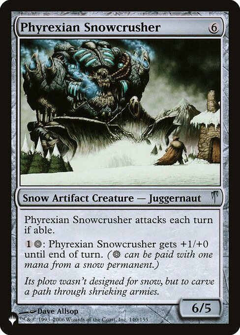 Phyrexian Snowcrusher, The List CSP-140, uncommon