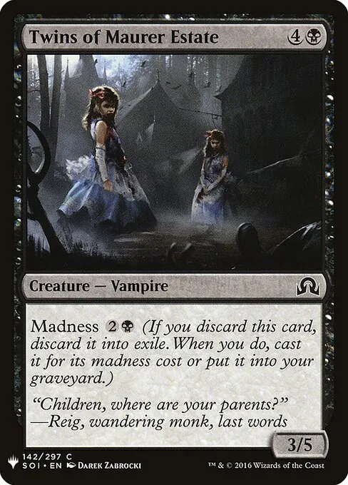 Twins of Maurer Estate, The List SOI-142, common
