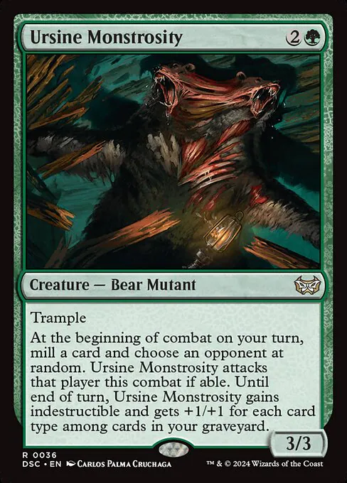Ursine Monstrosity, Duskmourn: House of Horror Commander 36, rare
