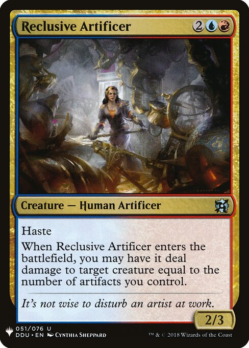 Reclusive Artificer, The List DDU-51, uncommon