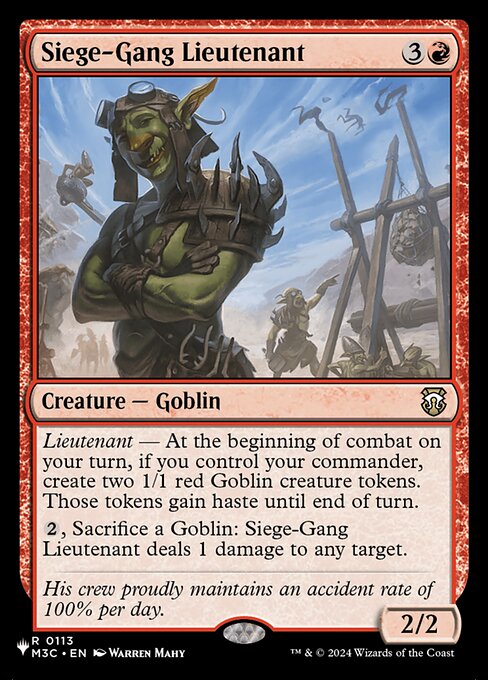 Siege-Gang Lieutenant, The List M3C-113, rare