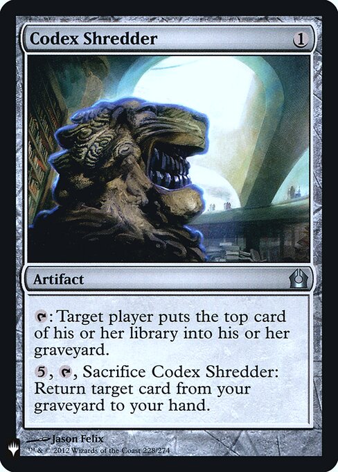 Codex Shredder, The List RTR-228, uncommon