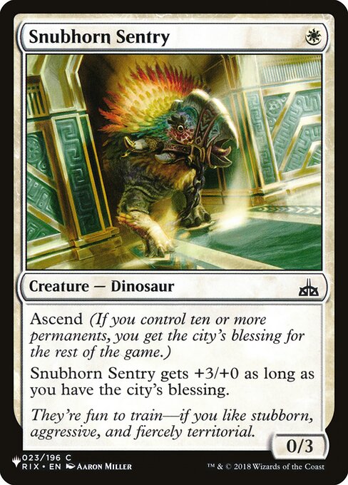 Snubhorn Sentry, The List RIX-23, common