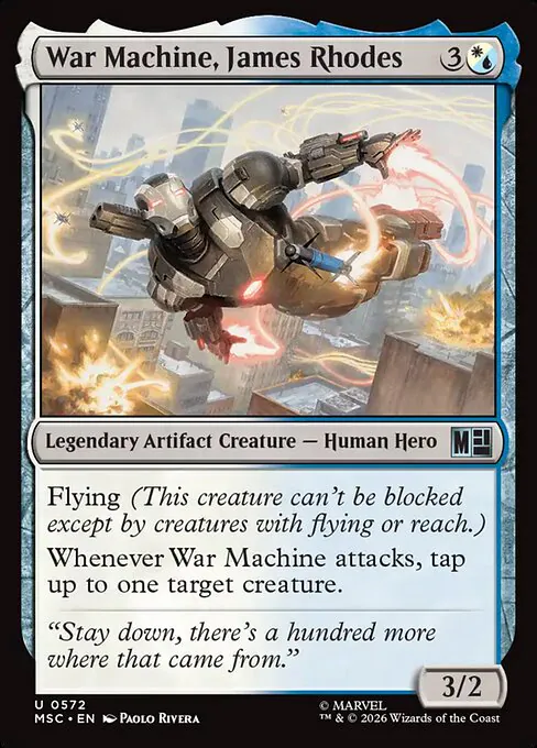 War Machine, James Rhodes, Marvel Super Heroes Commander 572, uncommon