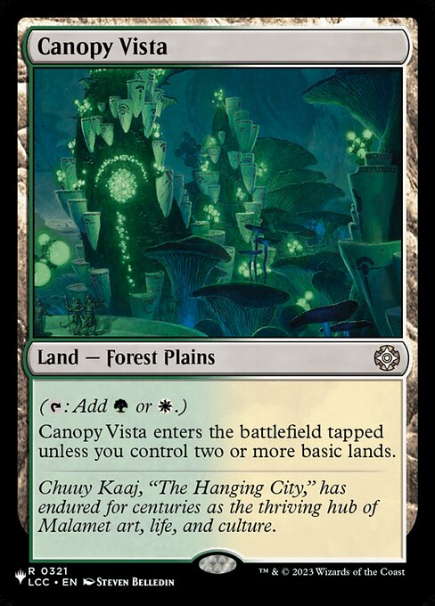 Canopy Vista, The List LCC-321, rare