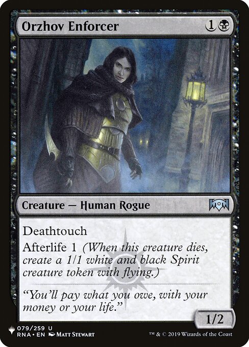 Orzhov Enforcer, The List RNA-79, uncommon