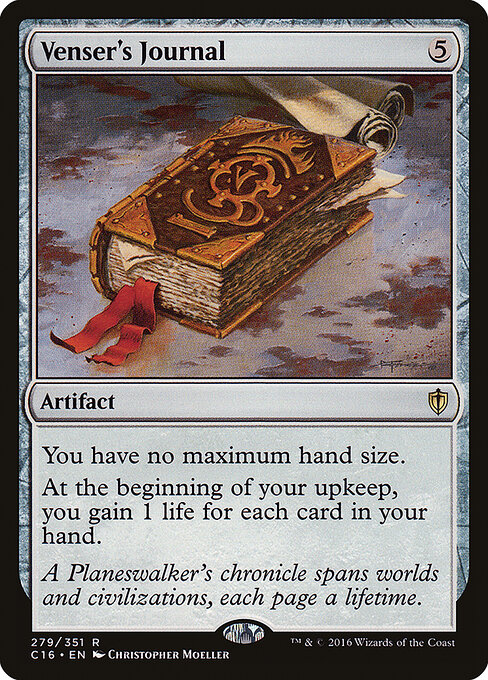 Venser's Journal, Commander 2016 279, rare
