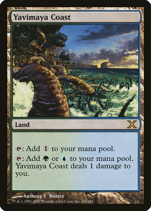 Yavimaya Coast, Tenth Edition 363, rare