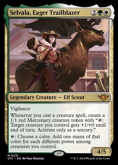 Selvala, Eager Trailblazer, Outlaws of Thunder Junction 231, mythic