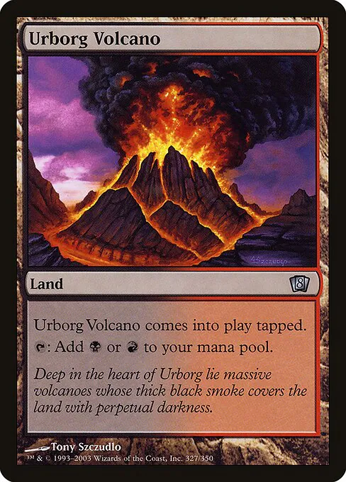 Urborg Volcano, Eighth Edition 327★, uncommon