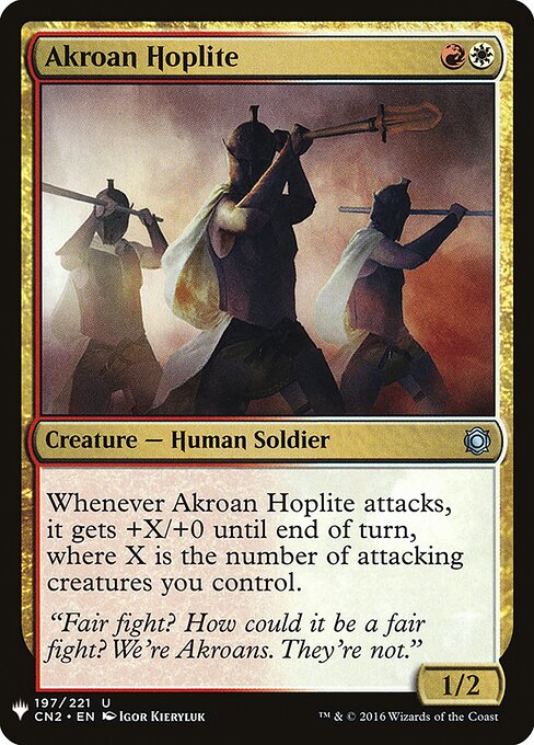 Akroan Hoplite, The List CN2-197, uncommon